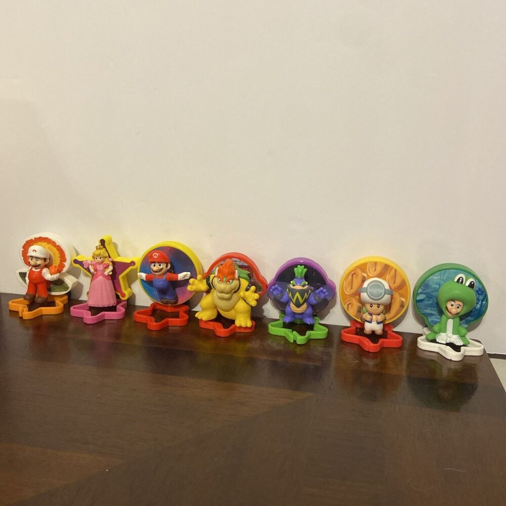 Lot Of 7 2026 McDONALD'S Super Mario Galaxy HAPPY MEAL TOYS